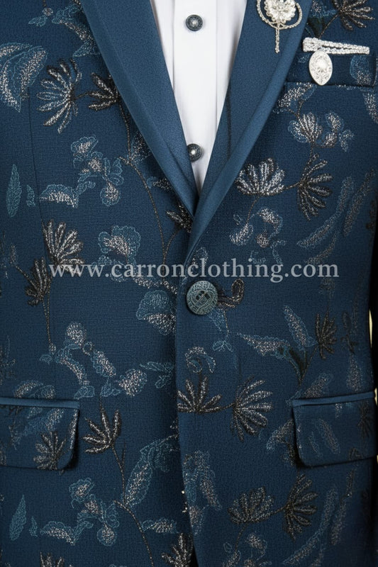 Teal Blue Colour Coat Suit(BE-BCSU_2152)