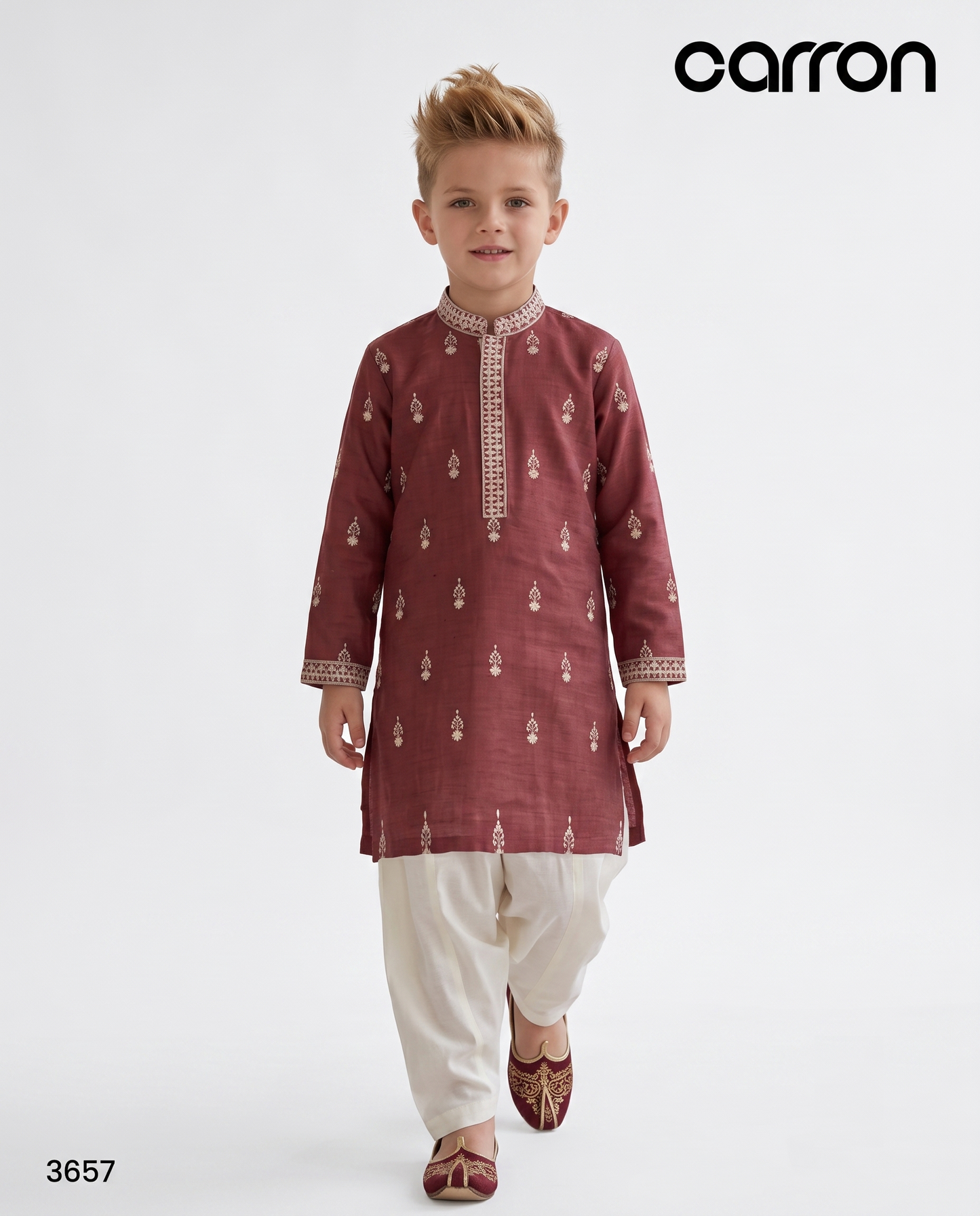 Deep Maroon Colour Kurta Set(BE-BKUS_3657)