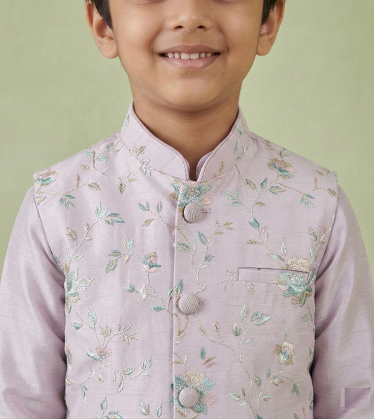 Lilac Colour Jacket Kurta Set(BE-BBUS_16295)