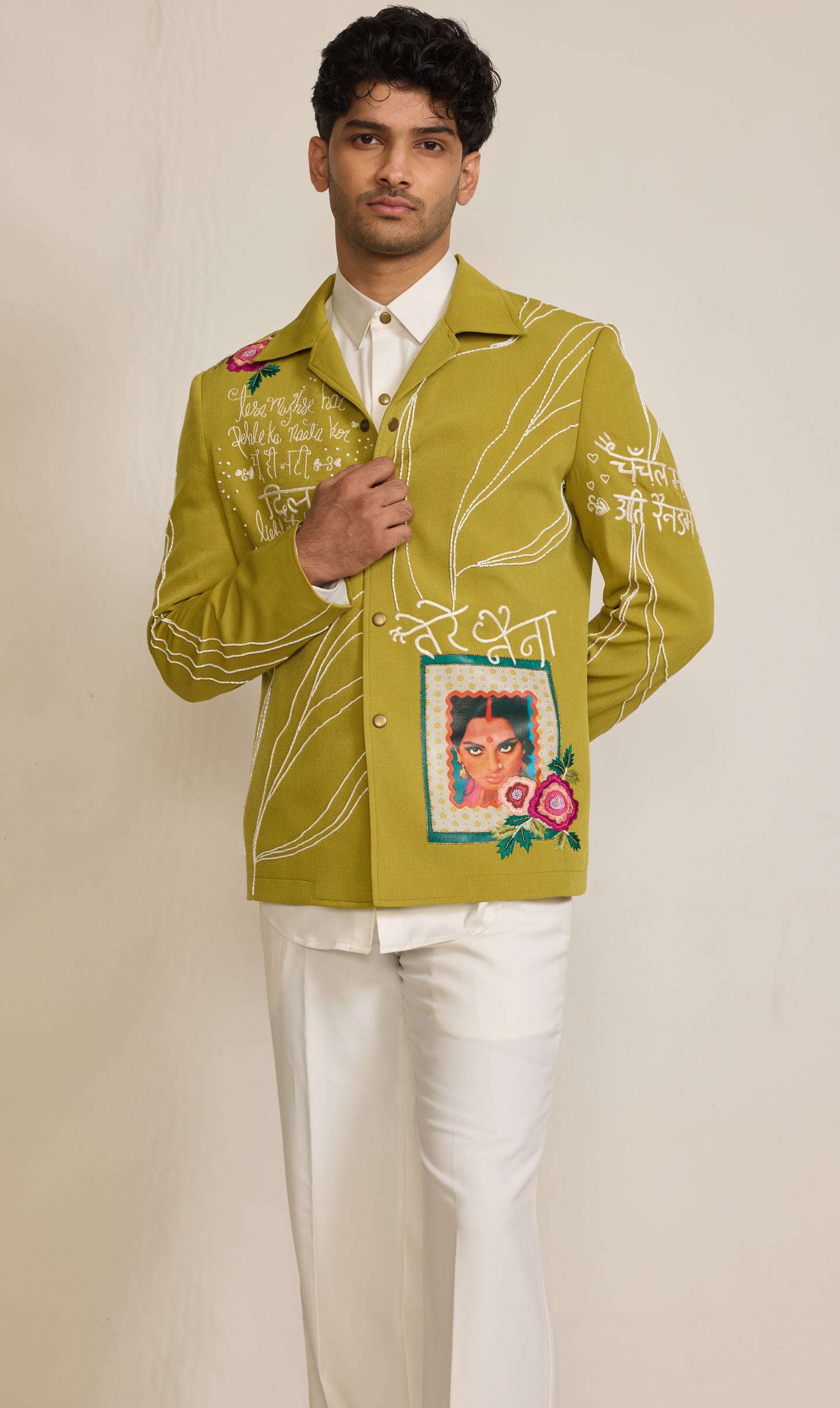 Neon Green Colour Bomber Jacket Set (ME-MINW_TERE NAINA)