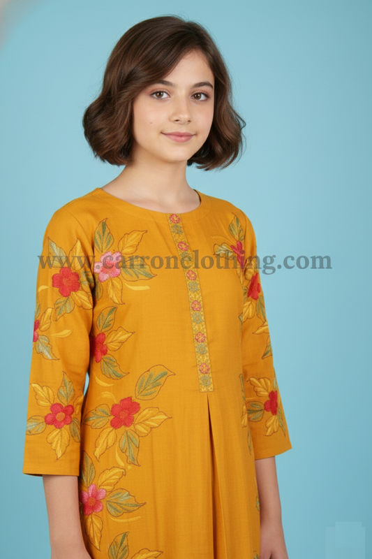 Yellow Colour Kurti Set (GC-GKUS_925)
