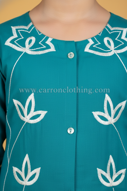 Teal Blue Colour Kurti Set (GC-GKUS_2799)