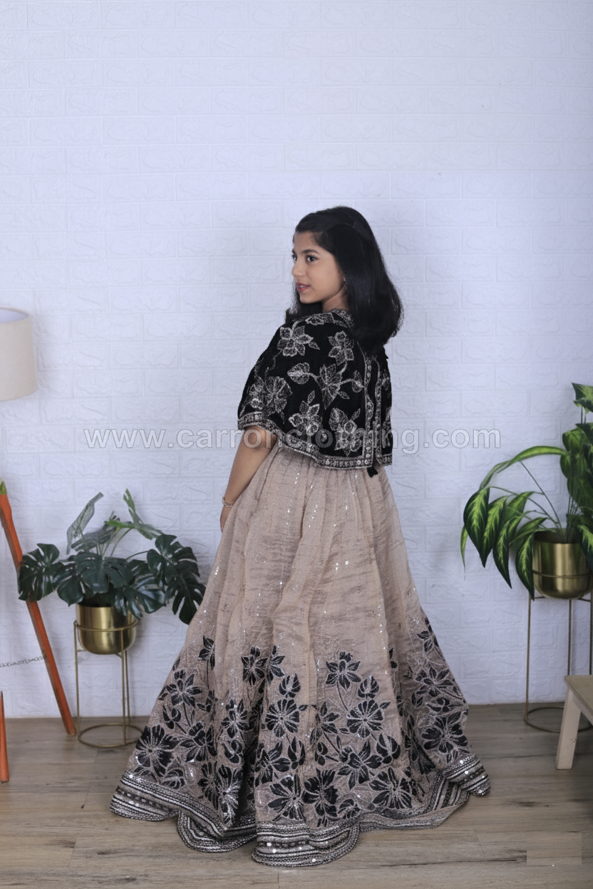 Fawn Colour Ghaghra Choli(GE-GGHC_326)