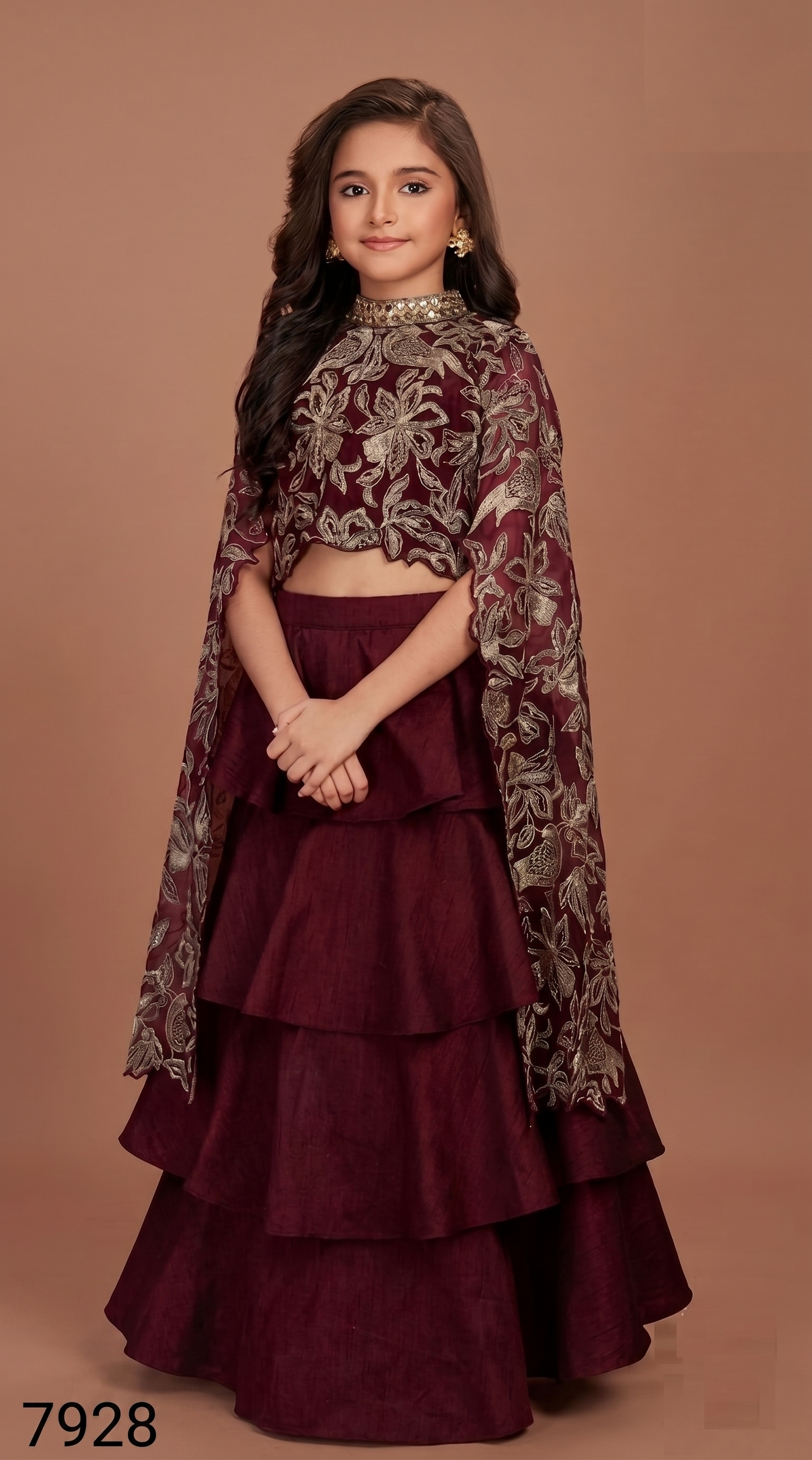 Maroon Colour Ghaghra Choli(GE-GGHC_7928)