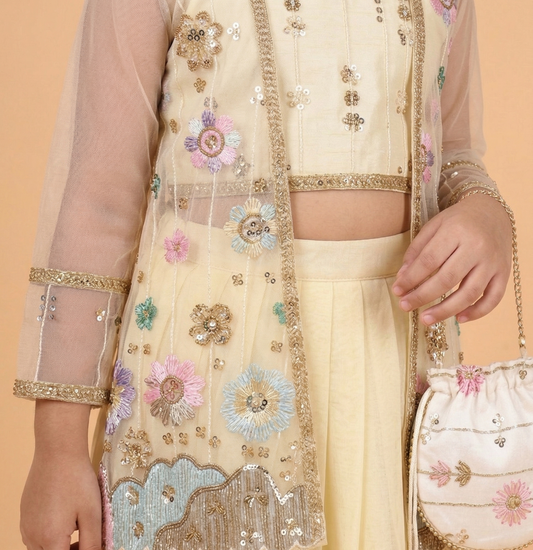 Lemon Colour Ghaghra Choli(GE-GGHC_83.1)