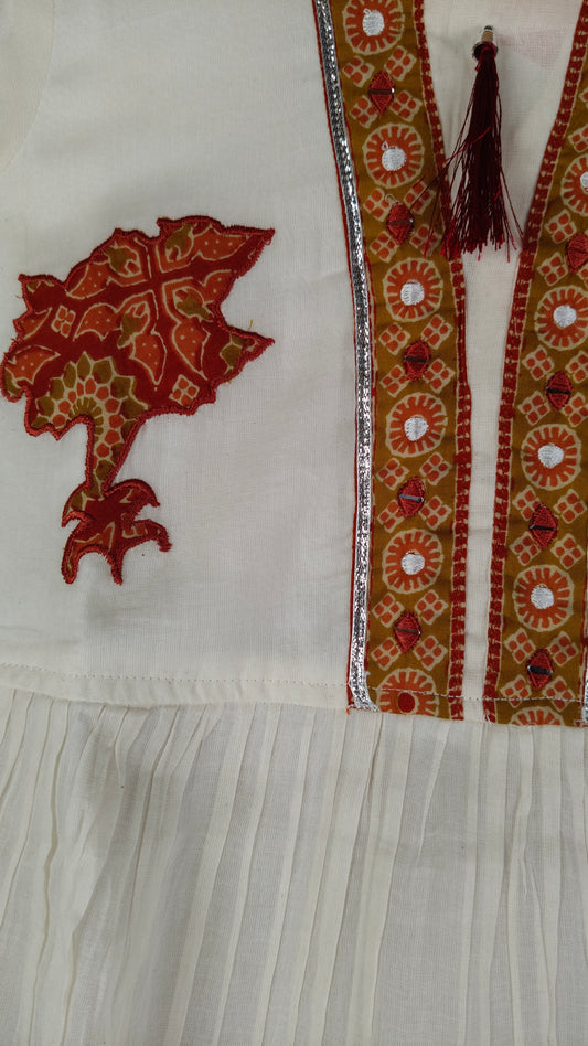 Cream Colour Kurti Set(GE-GKUS_2859)