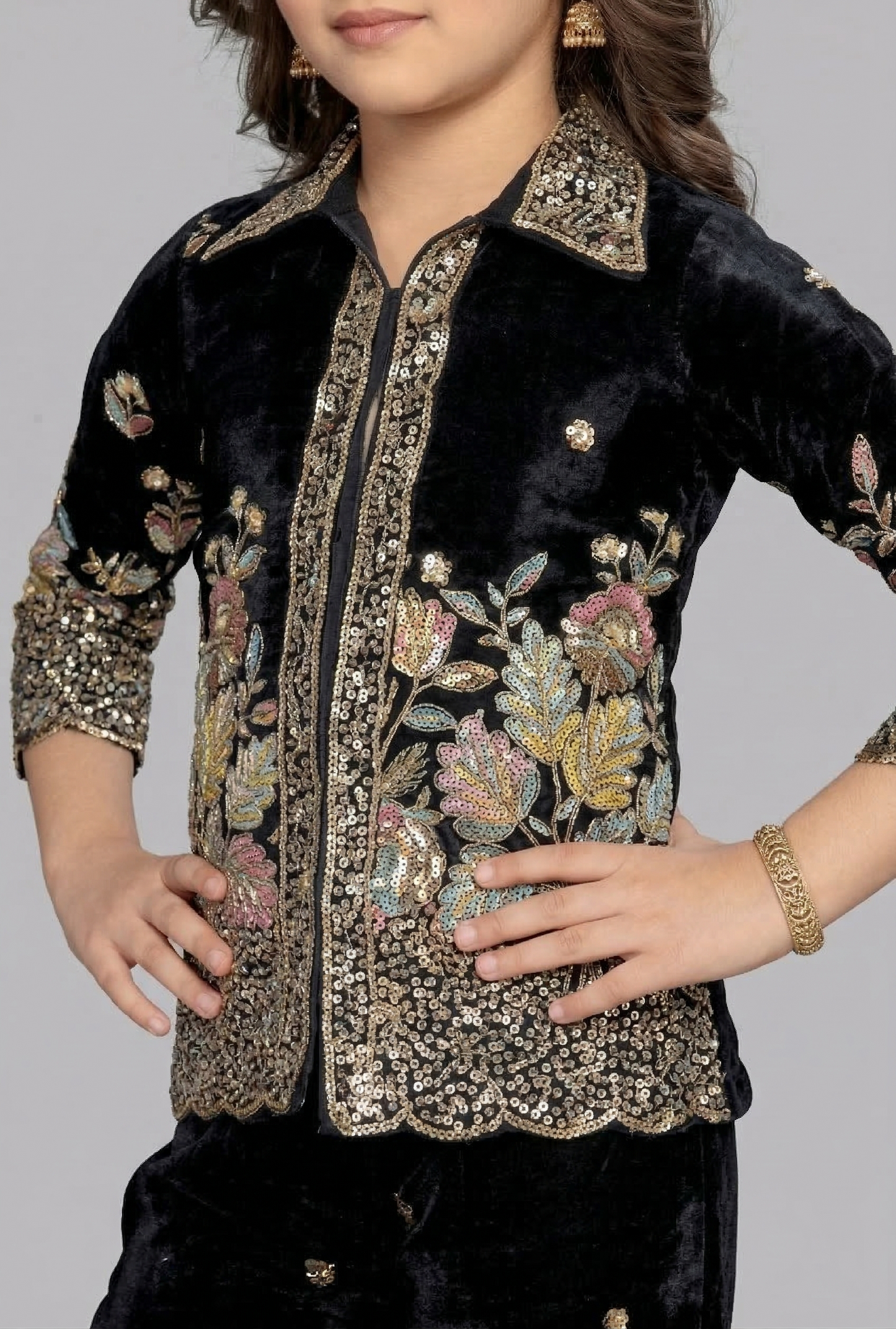 Black Colour Co-Ord Set(GE-GPZS_1164)