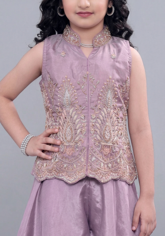 Soft Lavender Colour Plazo Set(GE-GPZS_3451)