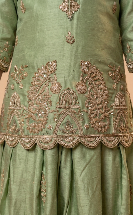 Sage Green Colour Plazo Set(GE-GPZS_4997)