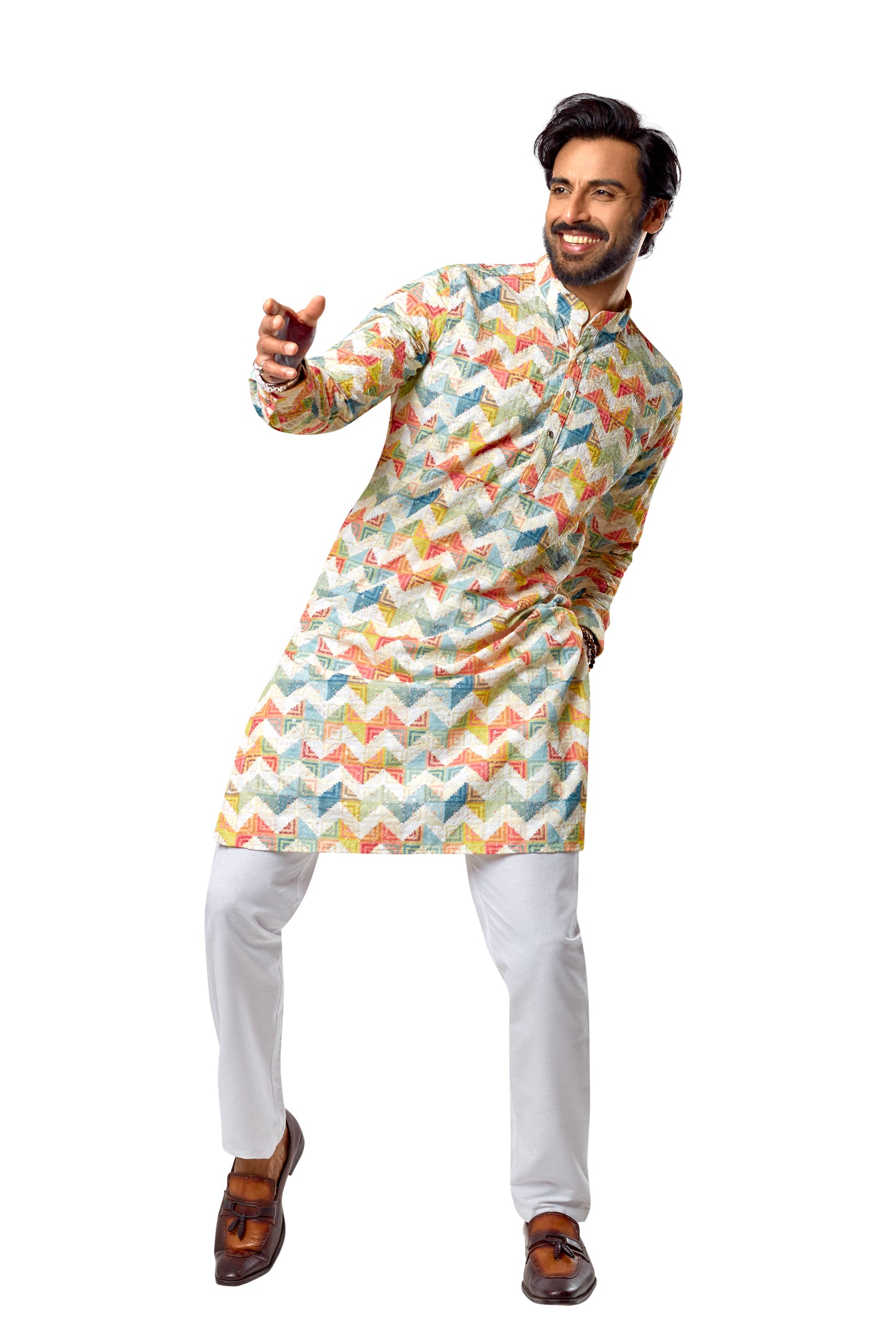 Multi Colour Kurta With Bottom(MC-MKUC_GKL-SEQUENCE L 342A)