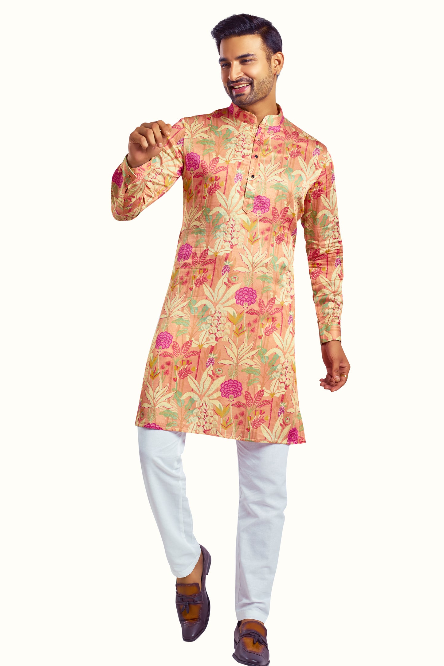 Multi Colour Casual Kurta(MC-MKUC_GKL-TRIFFLE L 204B)