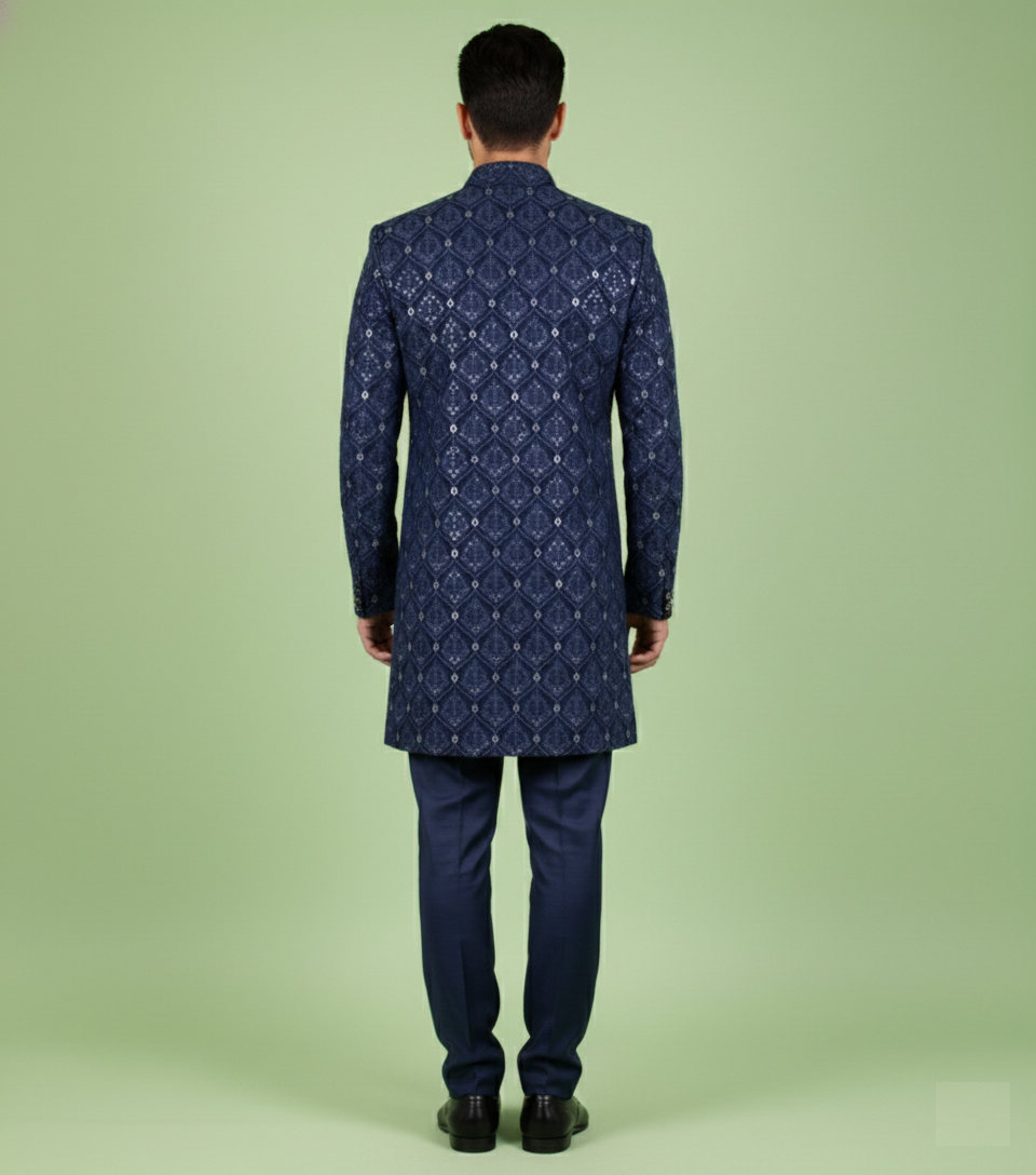 Blue Colour Indo Western(ME-MINW_3625)