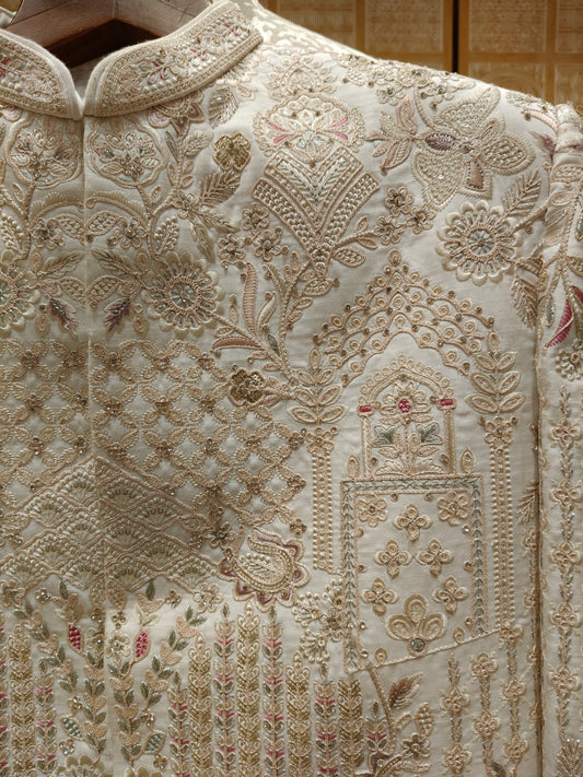 White Colour Sherwani(ME-MSRW_MZ4602 W 1)