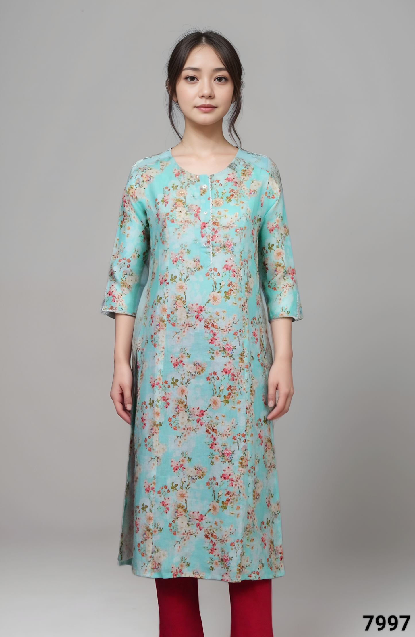 Green Colour Kurti (LC-WKIC_7997)