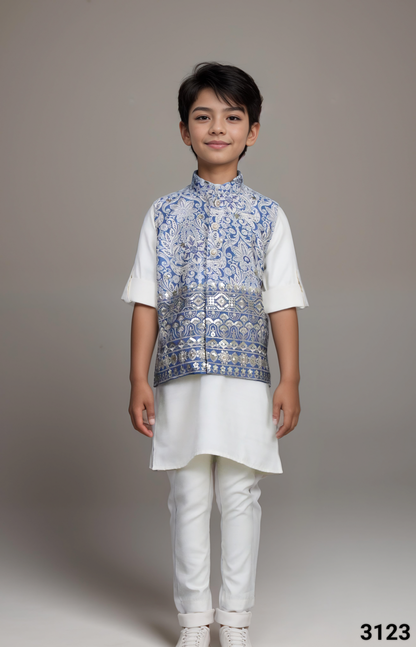 Blue Colour Bundi Set(BE-BBUS_3123)
