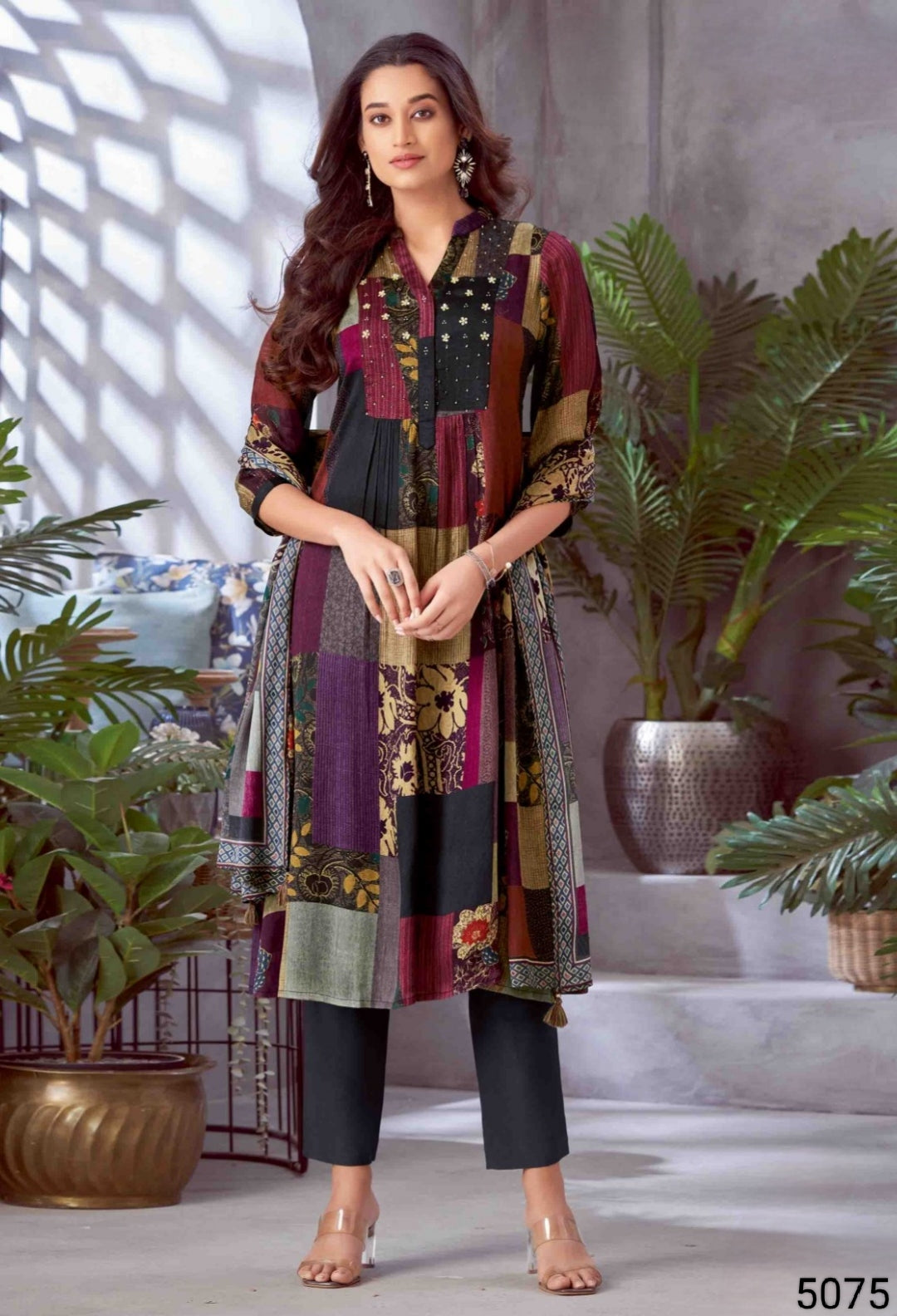 Black Colour Kurti Set(LC-WKIS_5075)