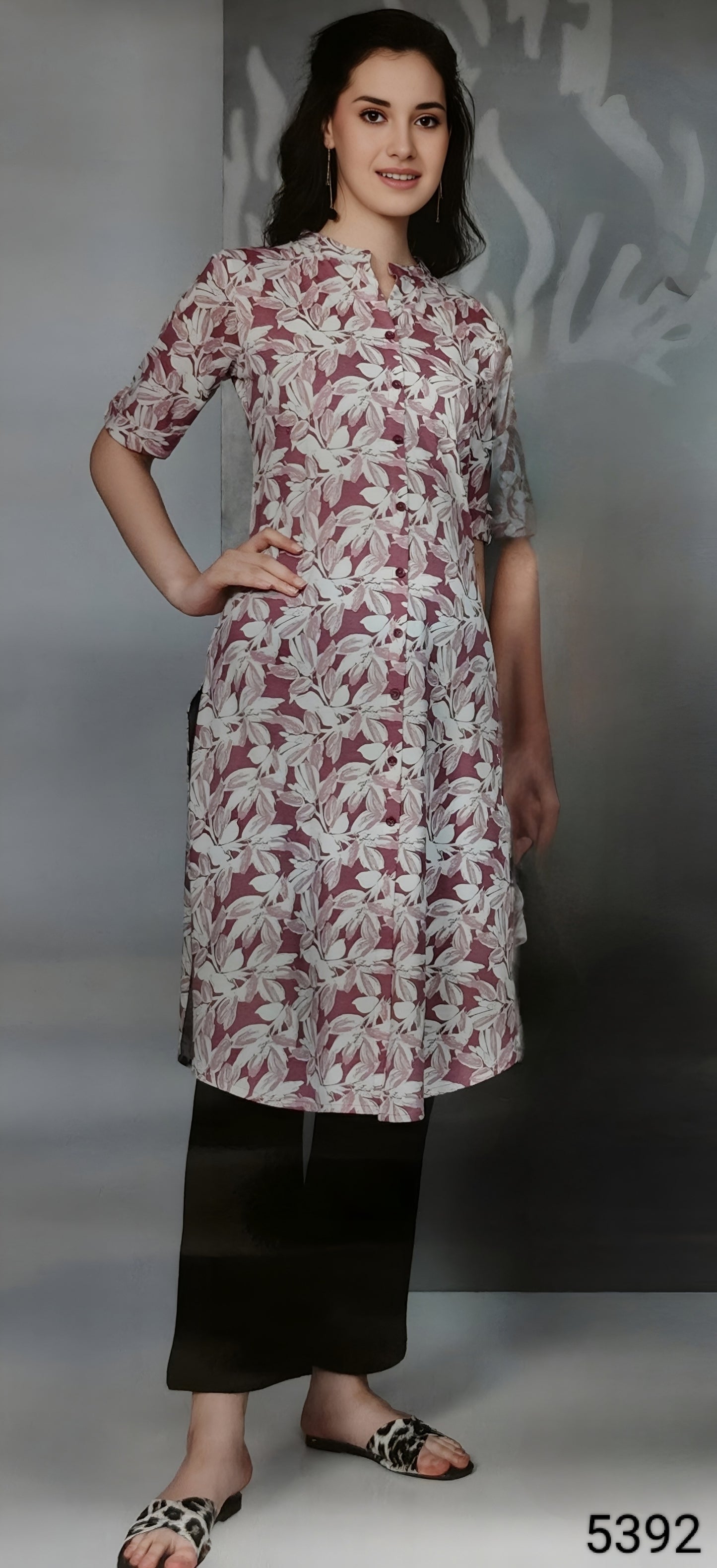 Onion Pink Colour Kurti(LC-WKIC_5392)