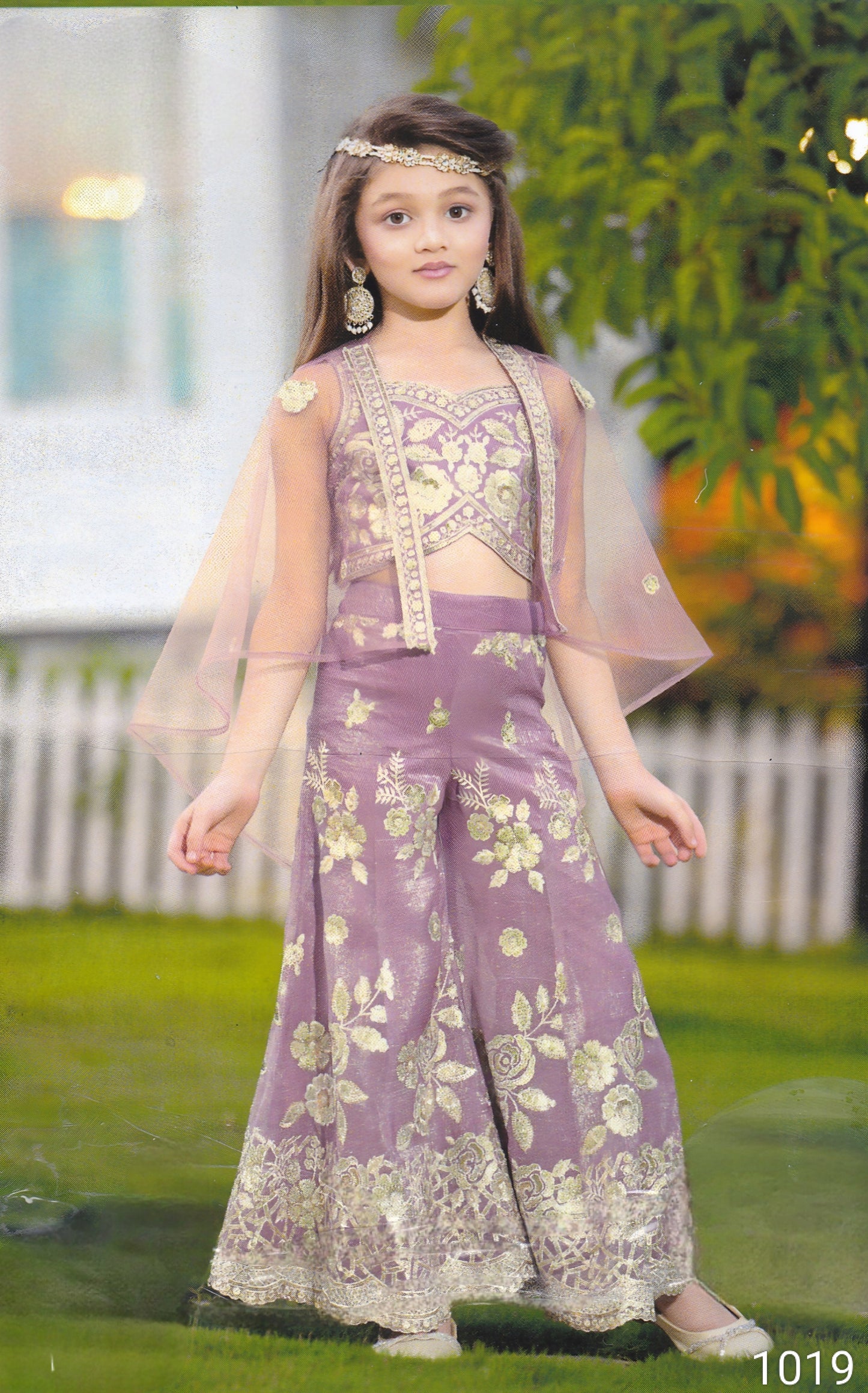 Purple Colour Plazo Set(GE-GPZS_1019)