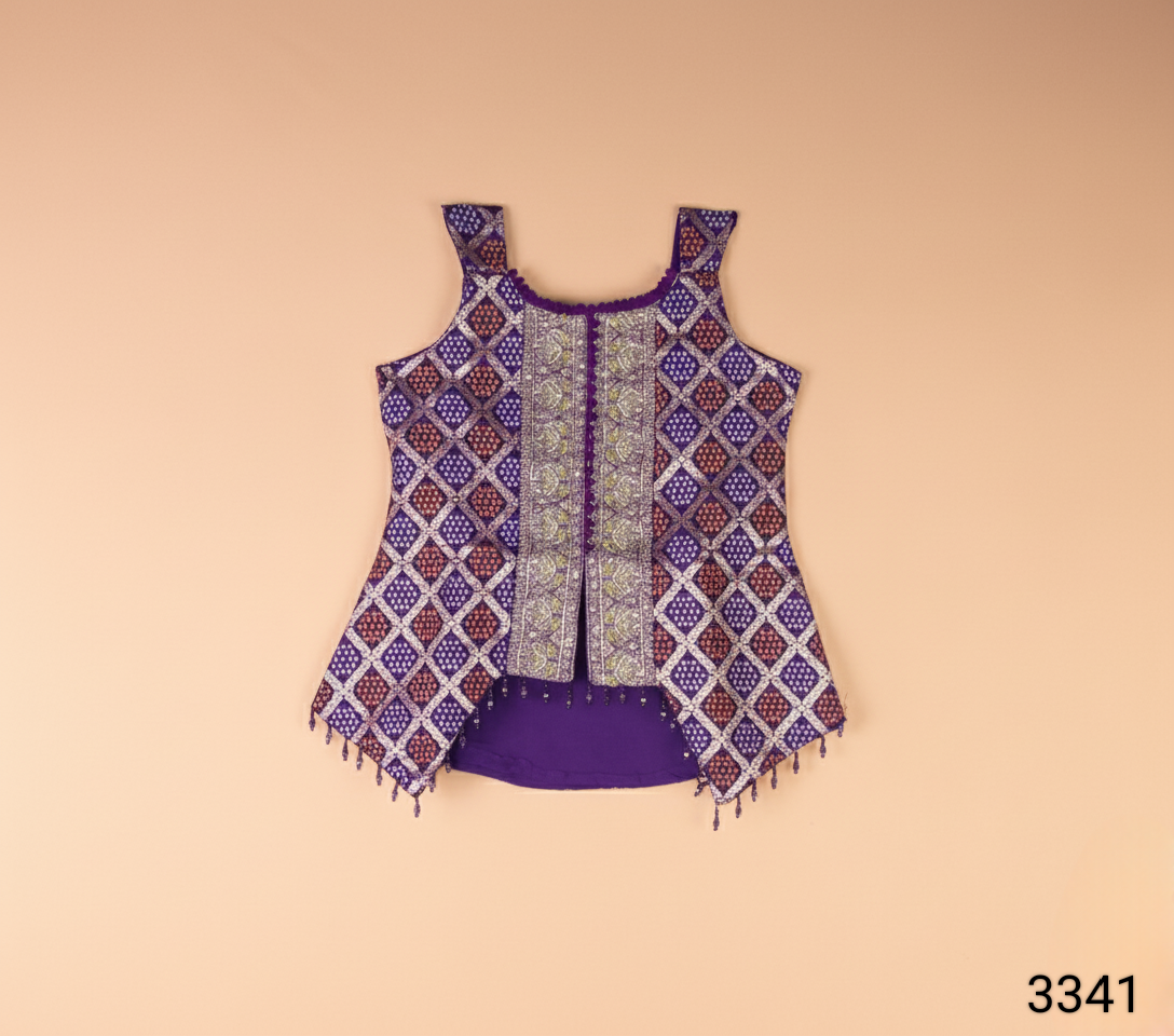Purple Colour Plazo Set(GE-GPZS_3341)