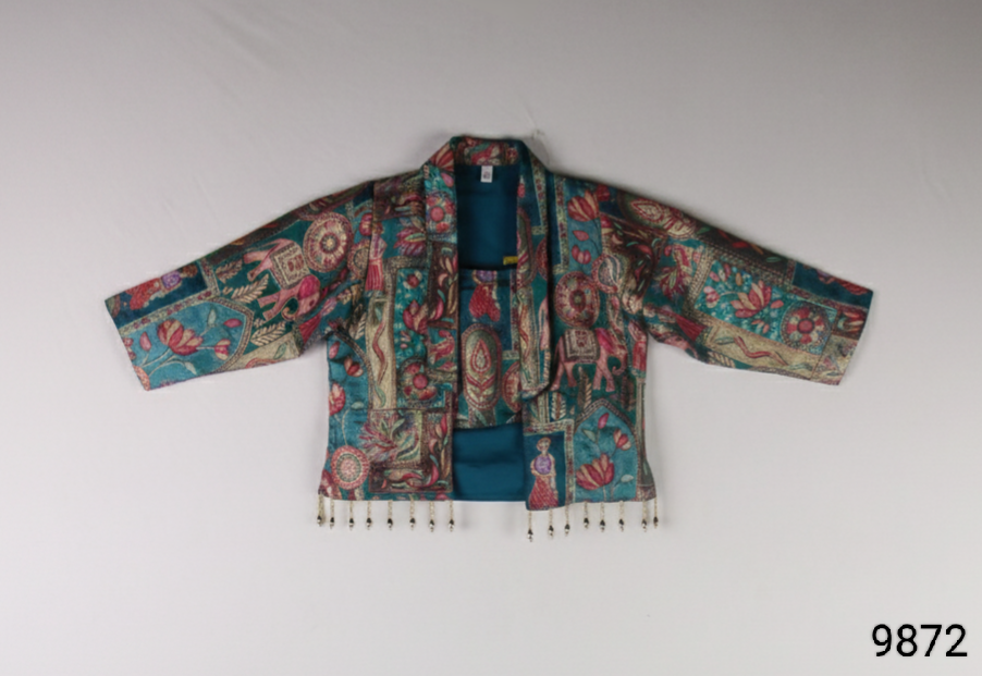 Teal Blue Colour Plazo Set(GE-GPZS_9872)