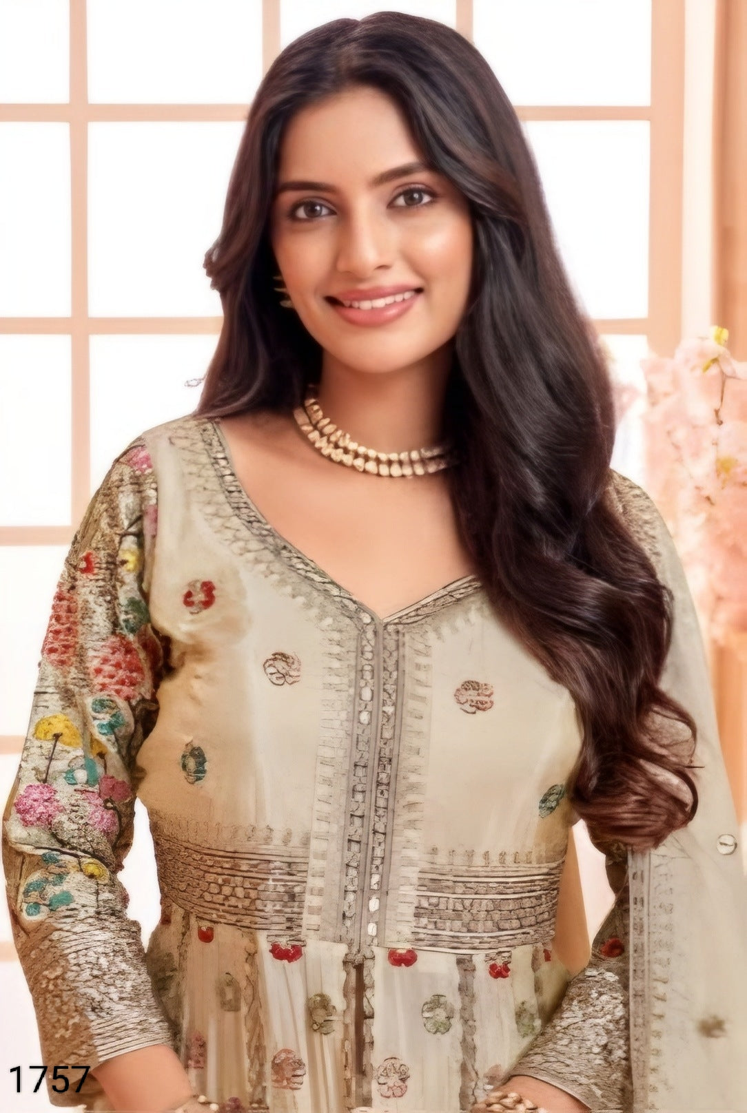 Cream Colour Plazo Set(LE-WPZS_1757)