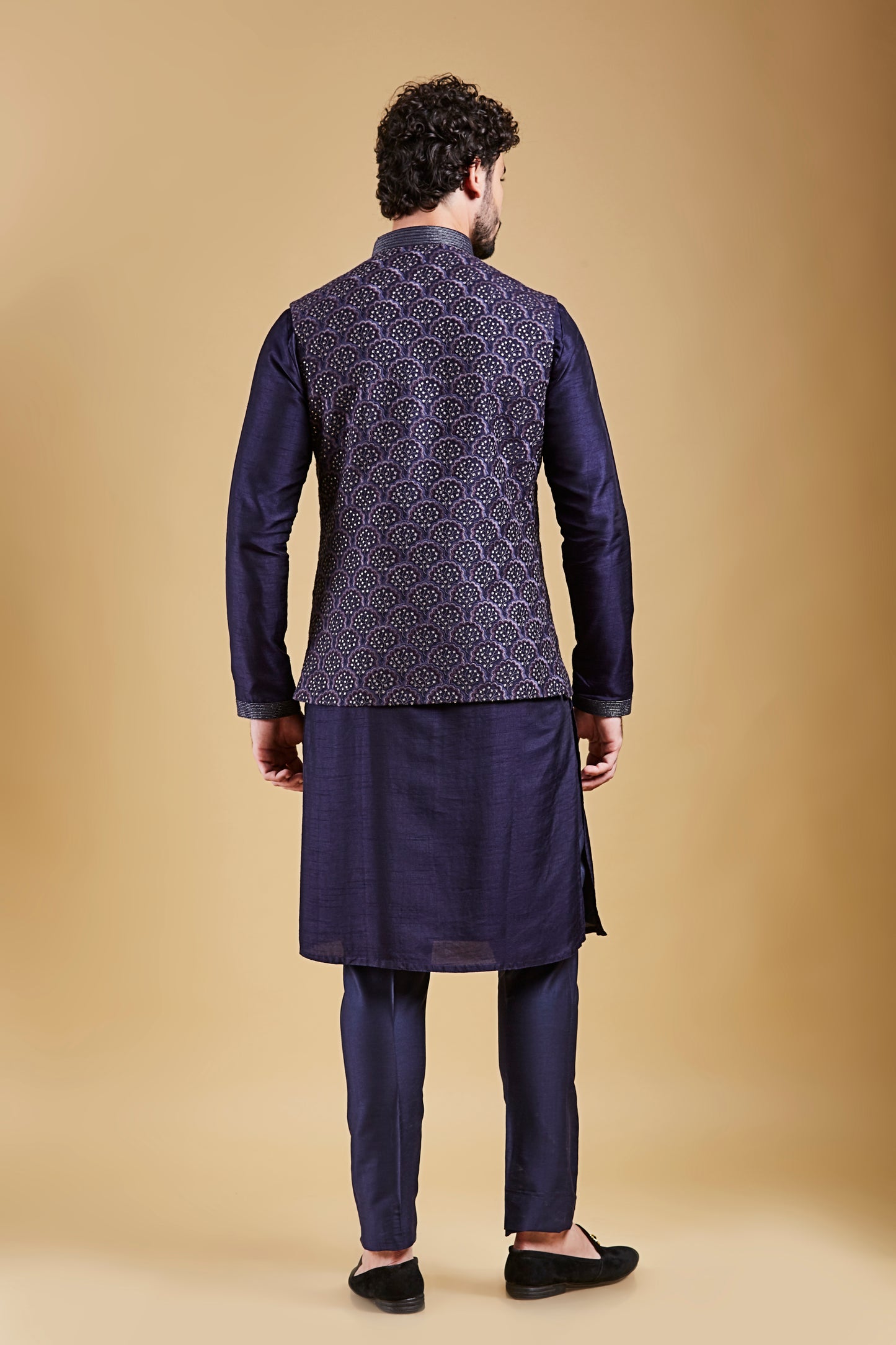 Navy Blue Colour Bundi Set(ME-MBUS_JS-327)