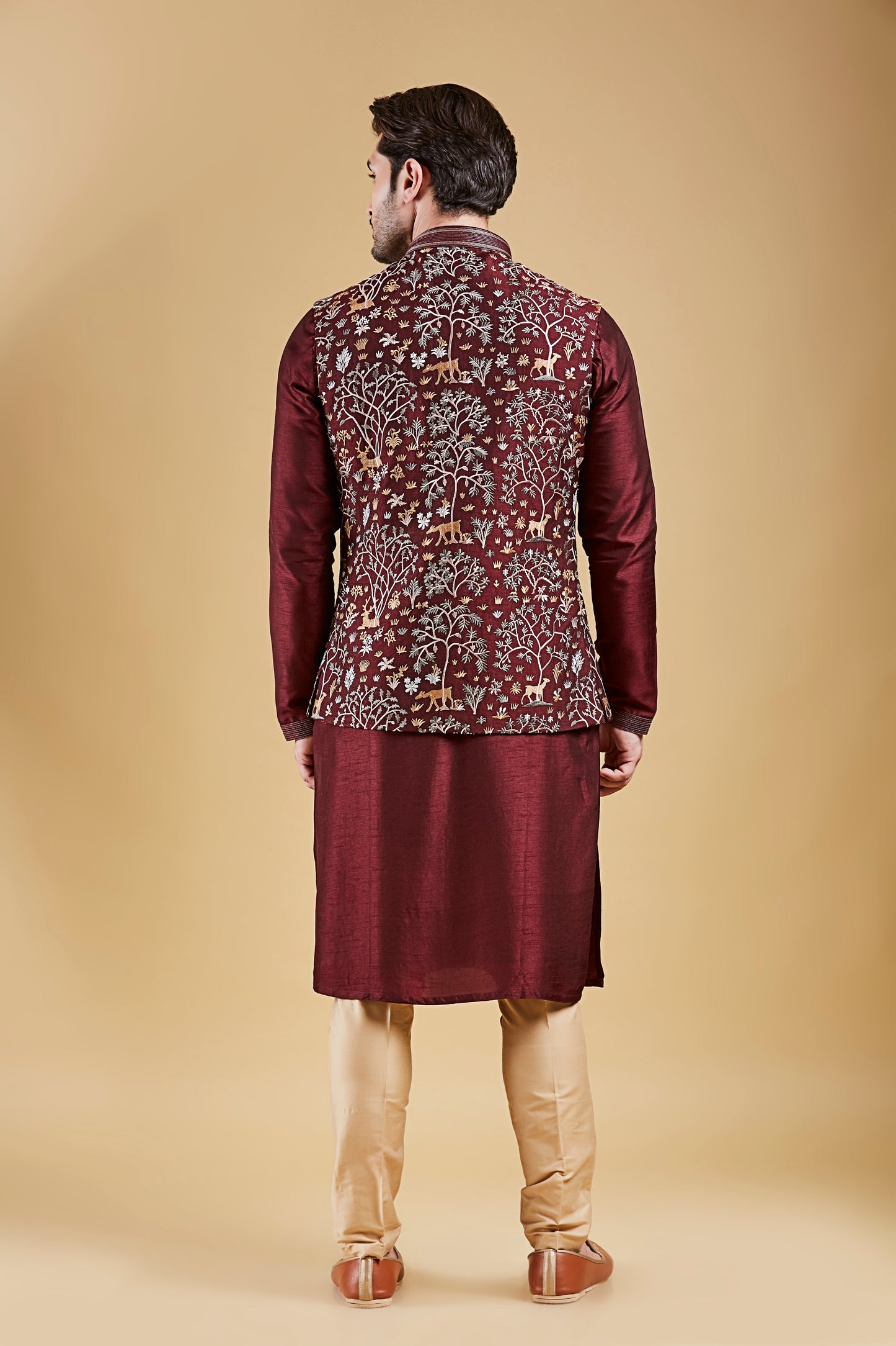 Wine Colour Bundi Set(ME-MBUS_JS-529)