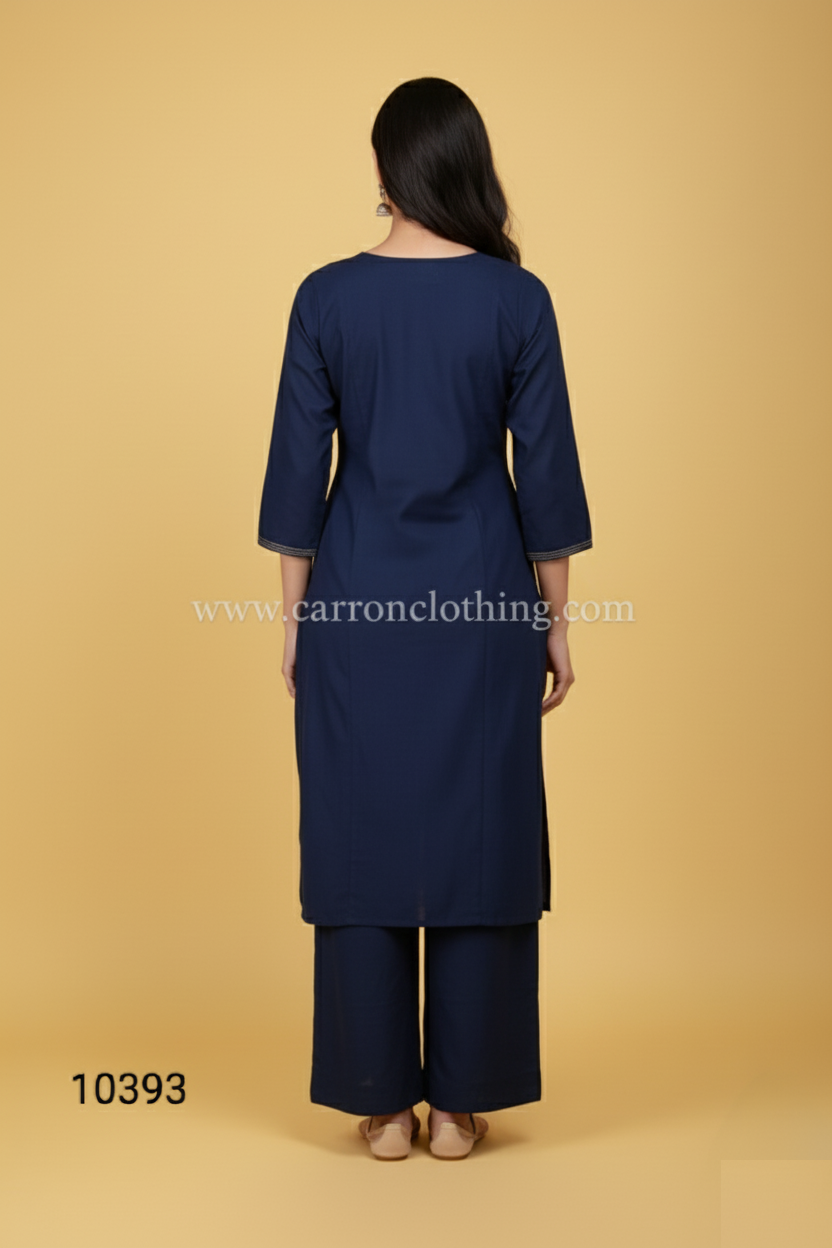 Blue Colour Kurti Set(LC-WKIS_10393)