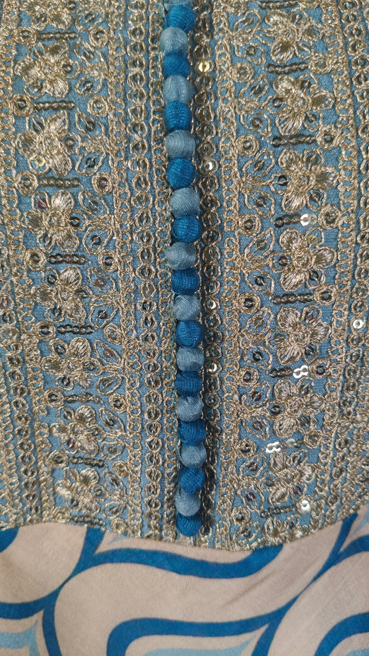 Blue Colour Anarkali Gown(LE-WANK_3455)