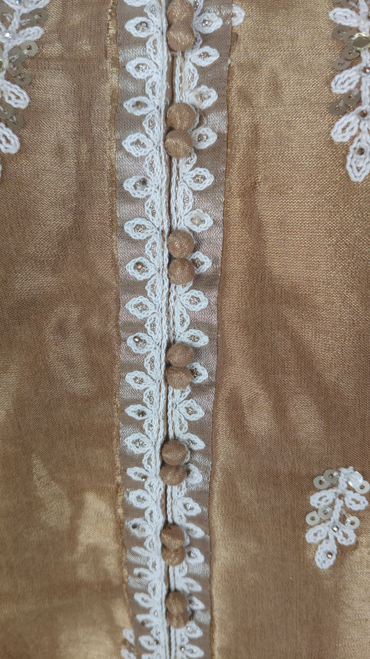 Cream Colour Plazo Set(LE-WPZS_1001)