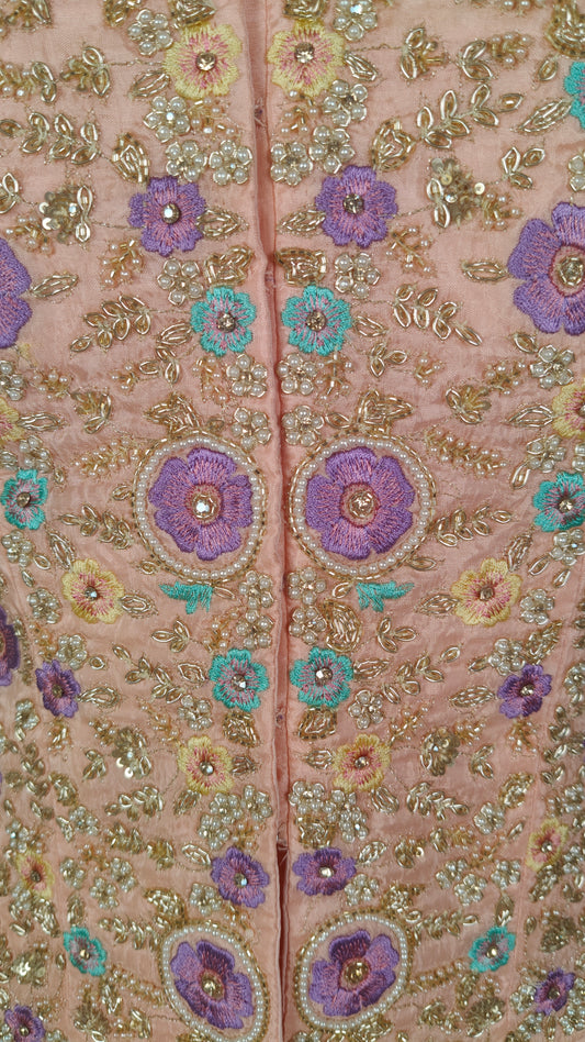Peach Colour Plazo Set(LE-WPZS_2027)