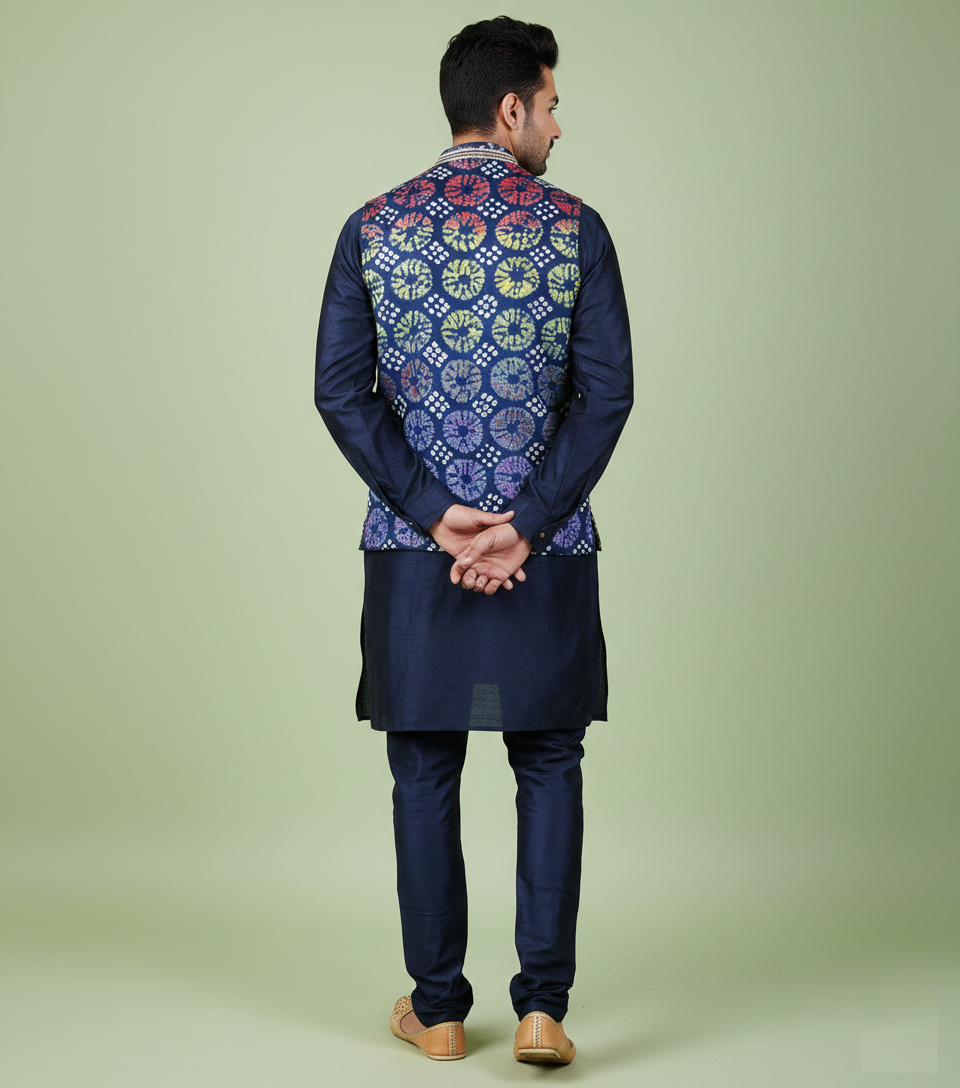 Blue Colour Bundi Set(ME-MBUS_1267 A)