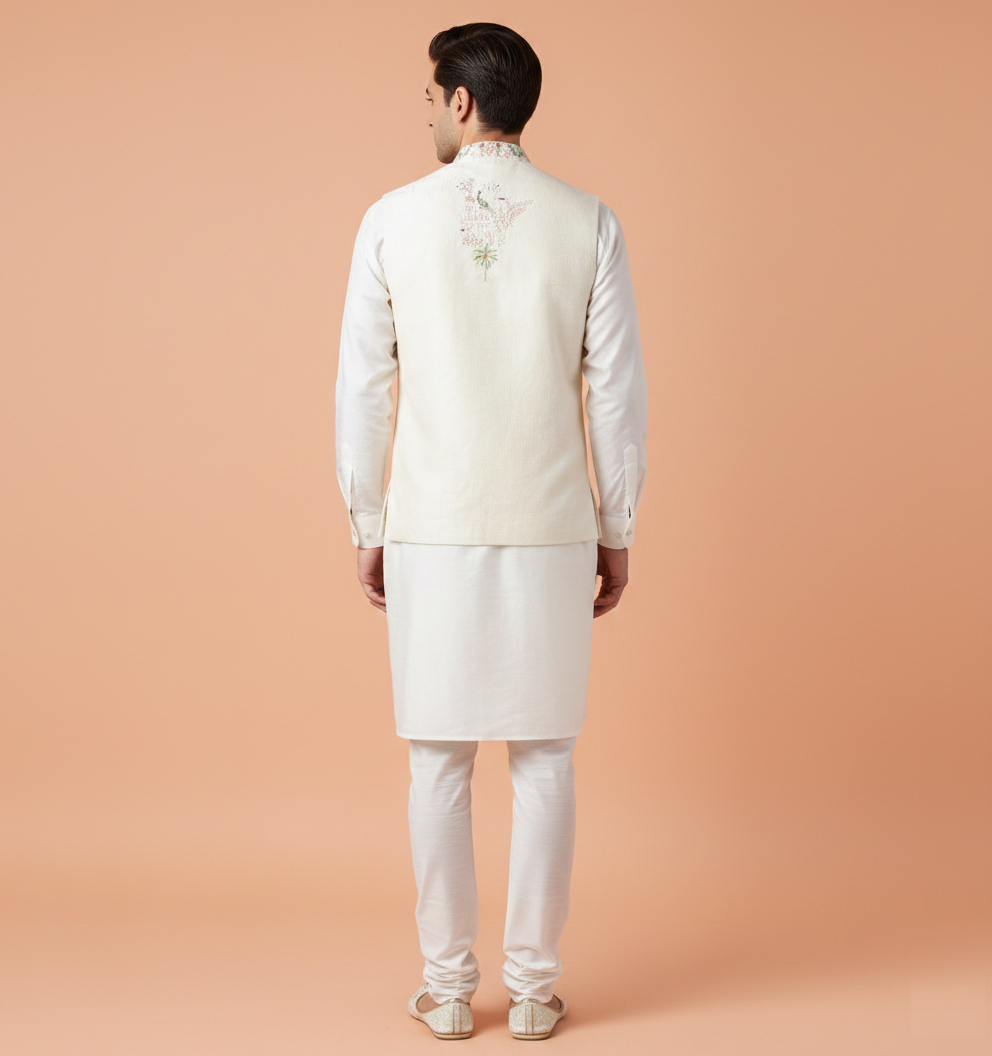 Ivory Colour Bundi Set(ME-MBUS_9522 BS)