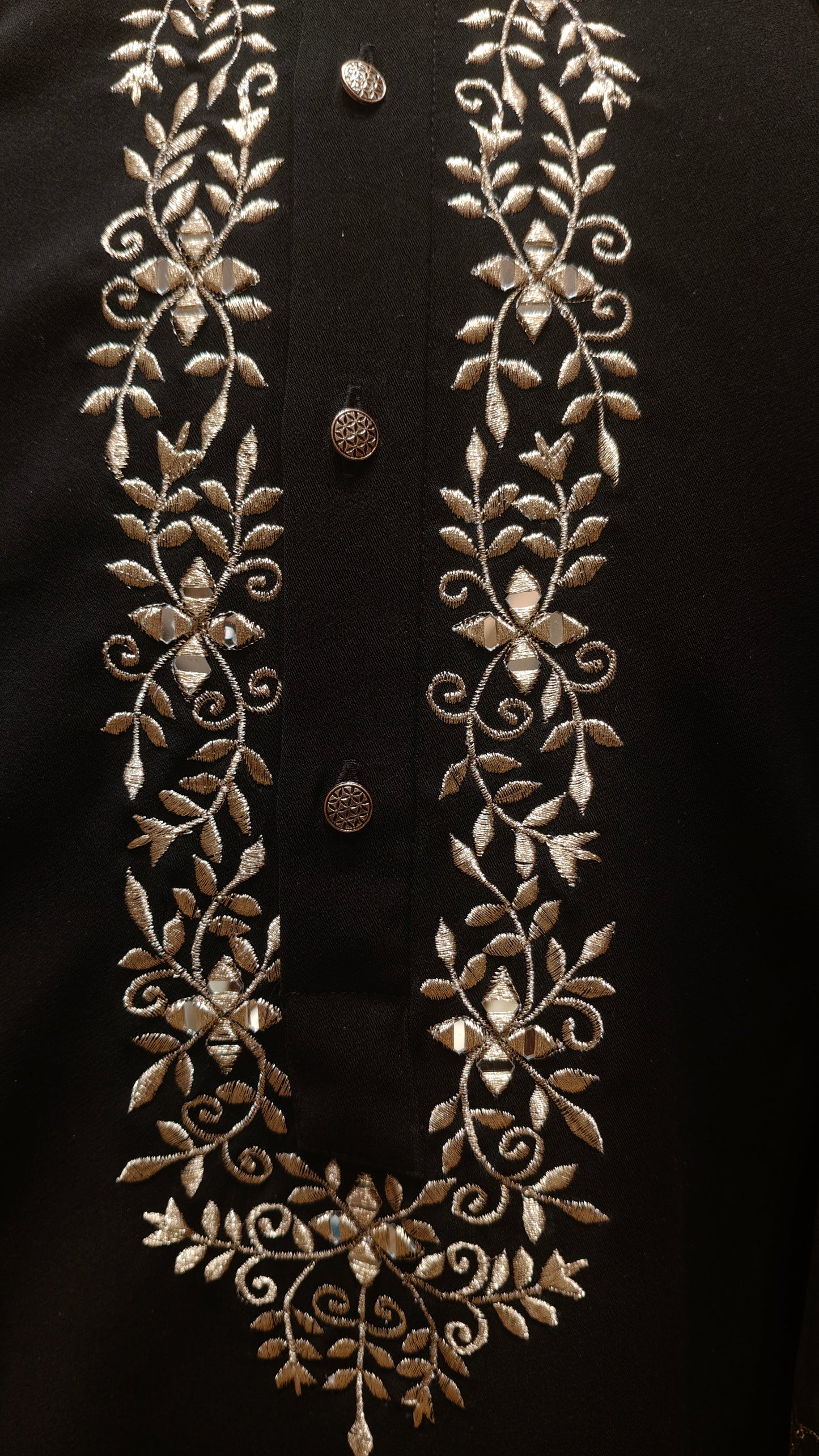 Black Colour Kurta Set with Stole(ME-MKUS_2796)