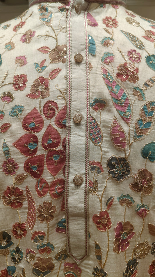 Cream Colour Kurta Set(ME-MKUS_V 4361 A)