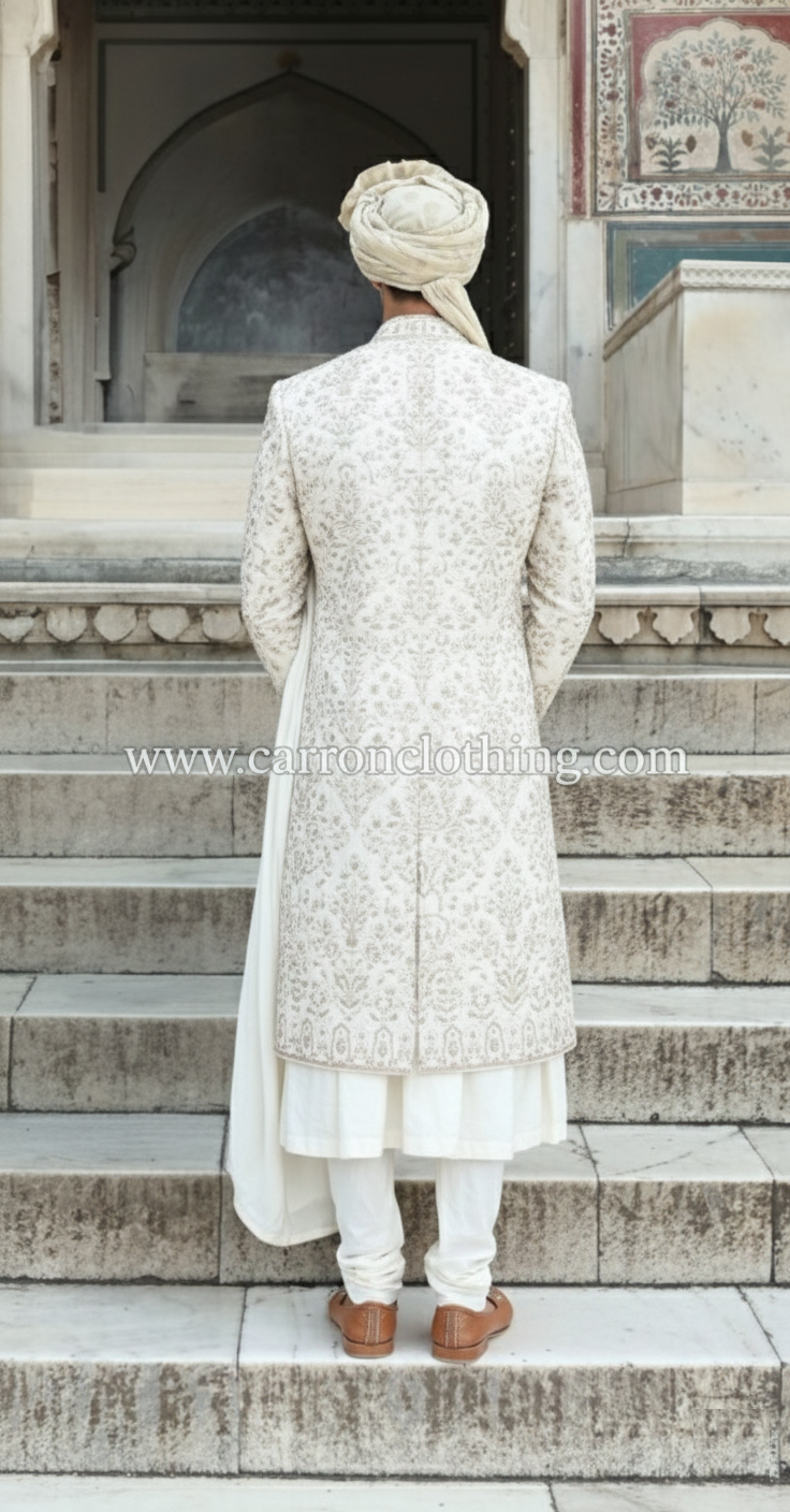 Ivory Colour Sherwani(ME-MSRW_YUS YDL)