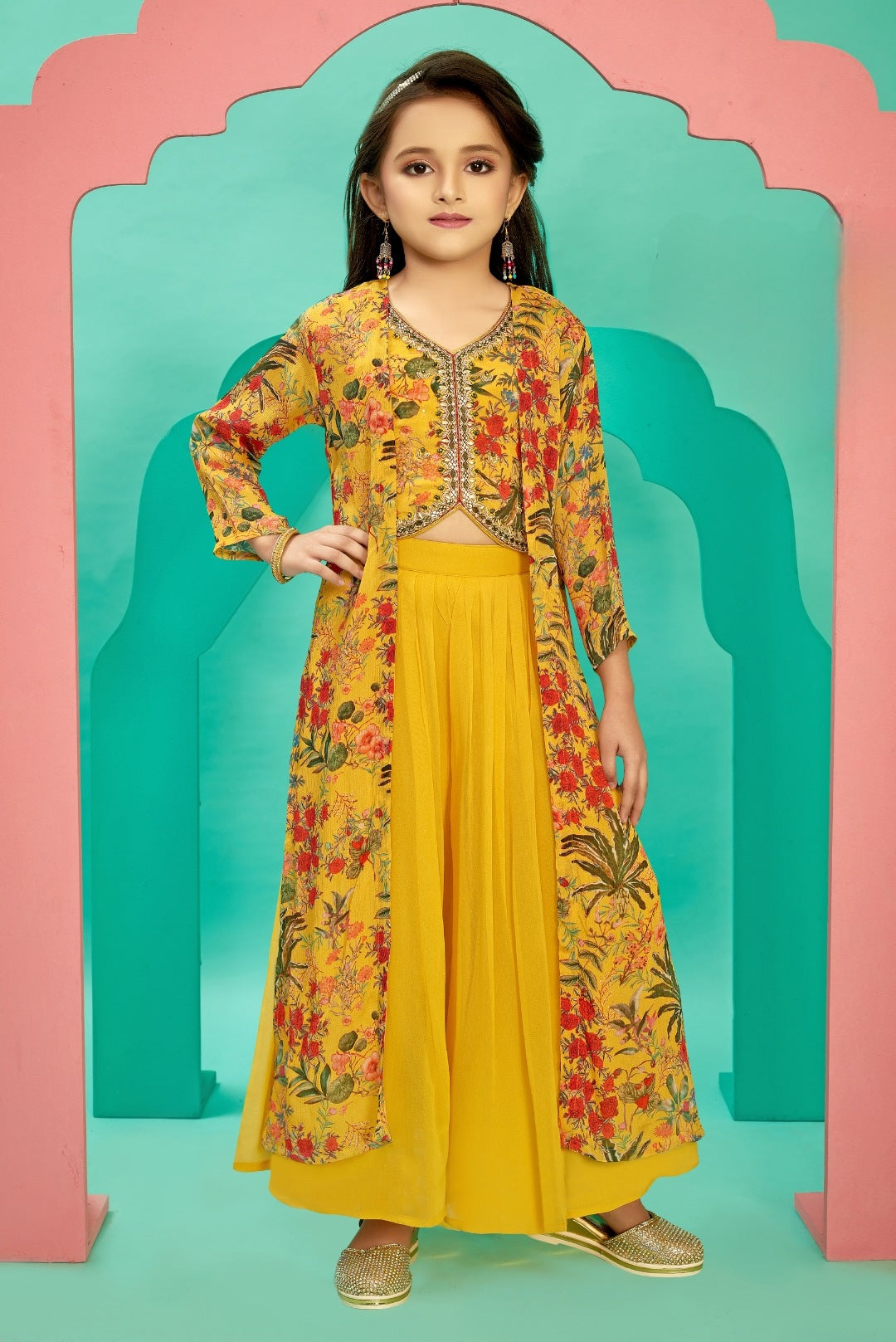 Yellow Colour Plazo Suit(GE-GPZS_419)