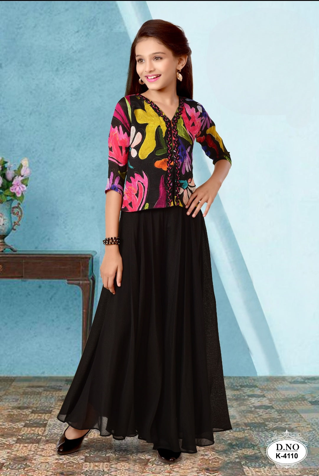 Black Colour Plazo Suit(GE-GPZS_4110)