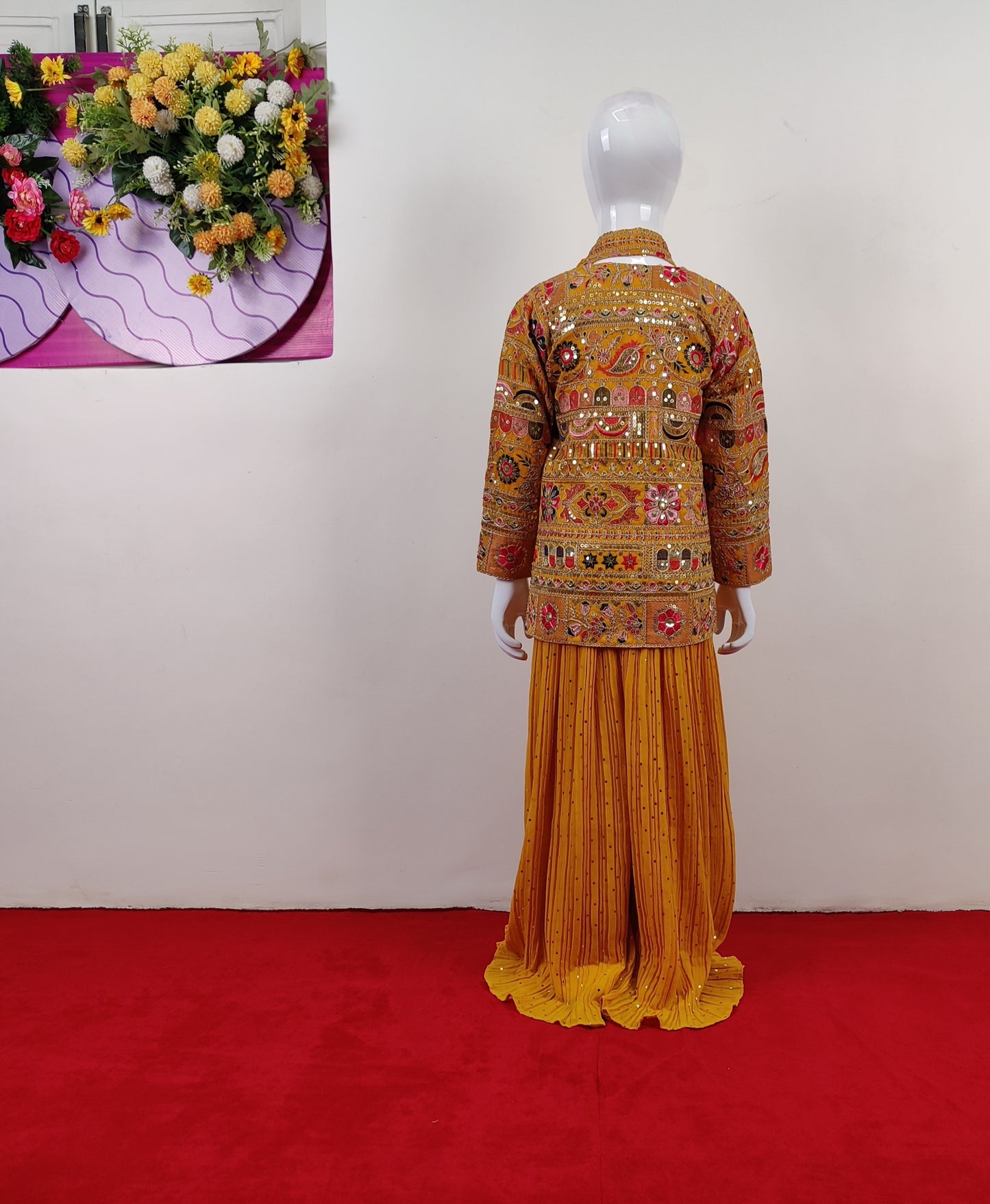 Gold Colour Plazo Set(GE-GPZS_2249)