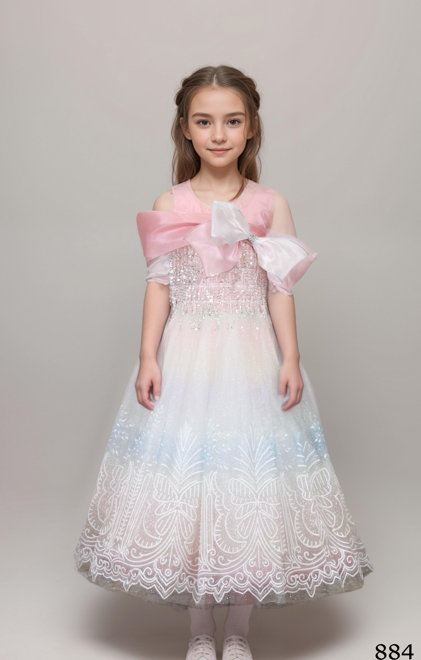 Peach Colour Gown(GE-GGWN_884)