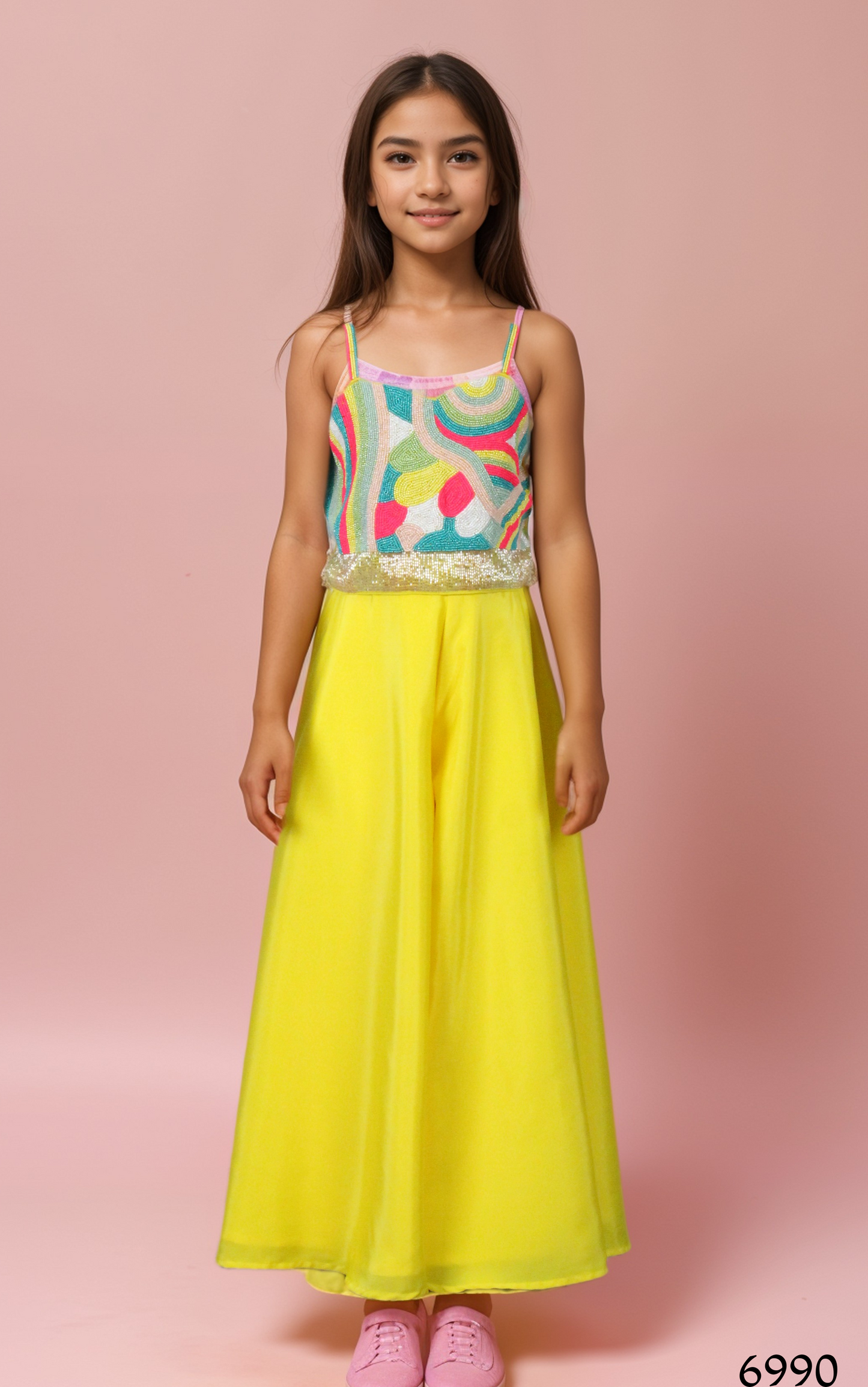 Yellow Colour Plazo Set(GE-GPZS_6990)