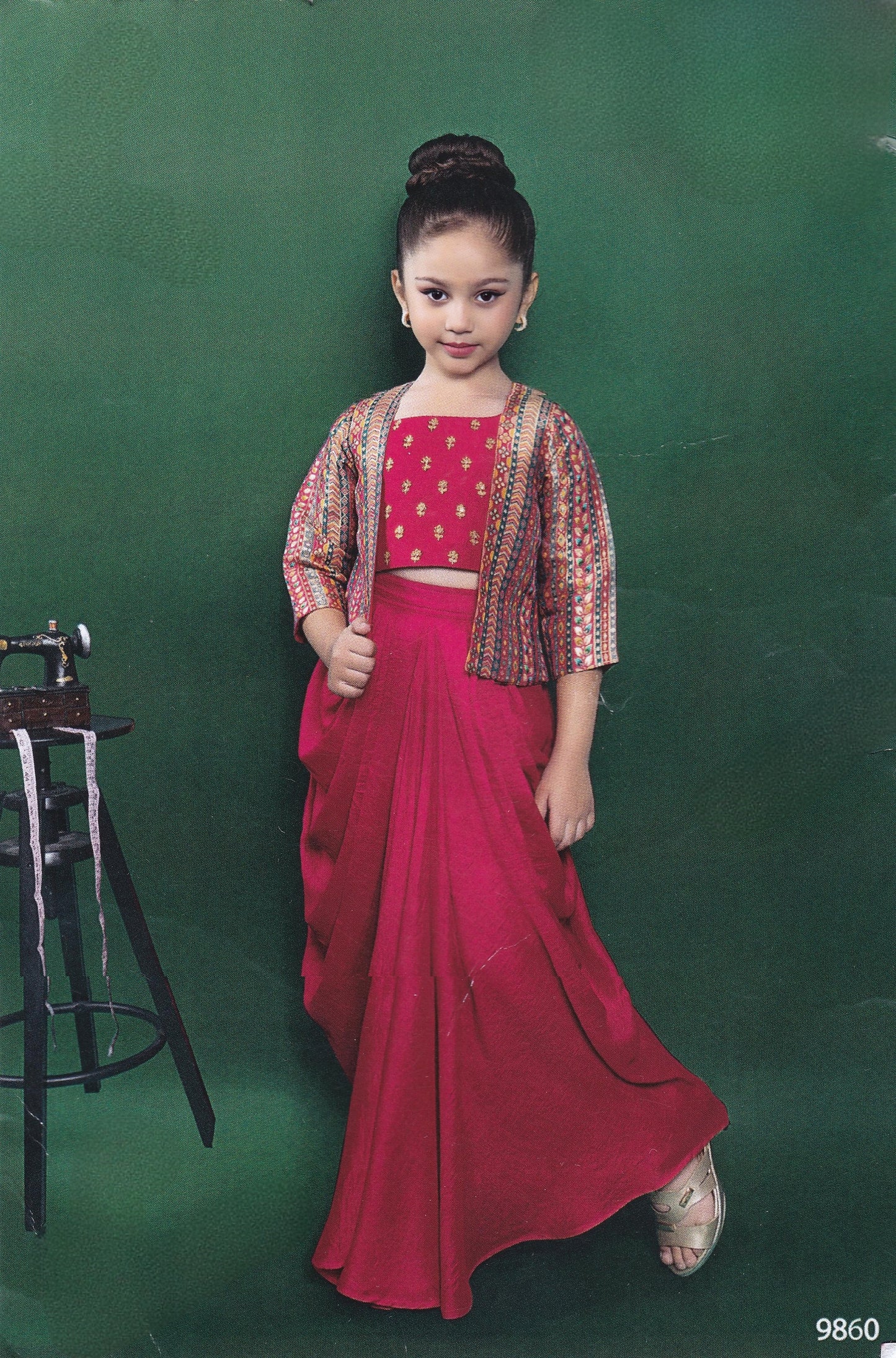 Red Colour Chudidar(GE-GCHU_9860)