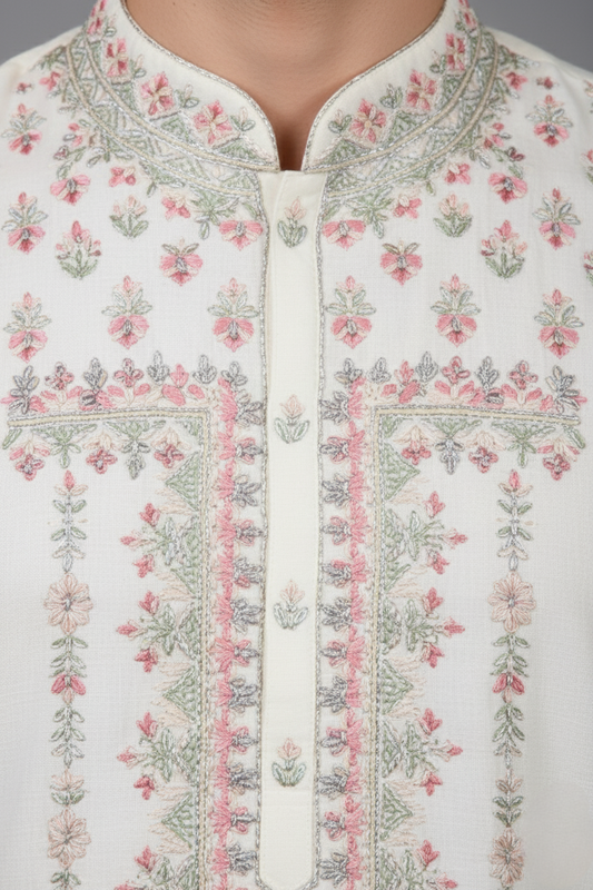 Cream Colour Kurta with Bottom(ME-MKUS_W 5)