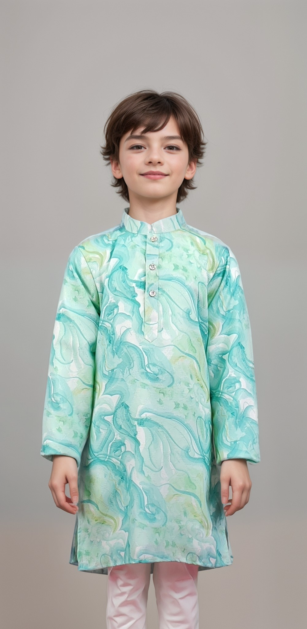 Sea Green Colour Kurta Set(BE-BKUS_4769)