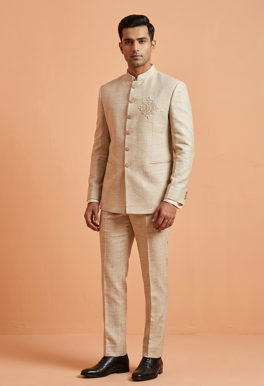 Natural Colour Jodhpuri Set(ME-MJOD_91745)