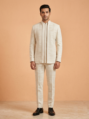 Cream Colour Jodhpuri Set(ME-MJOD_91750)