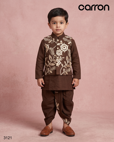 Brown Colour Dhoti Set(BE-BKUS_3121)