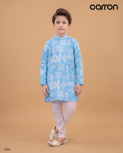 Sky Blue Colour Kurta Set(BE-BKUS_3593)