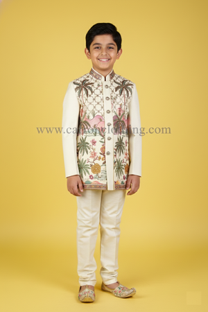 Cream Colour Indo Western(BE-BINW_4644)