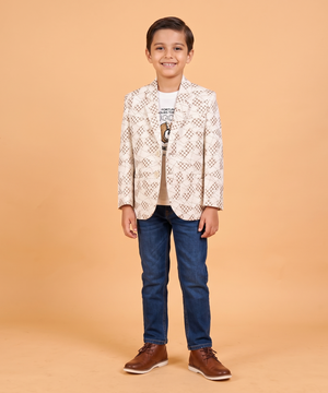 Cream Colour Blazer(BE-BBLZ_1692)